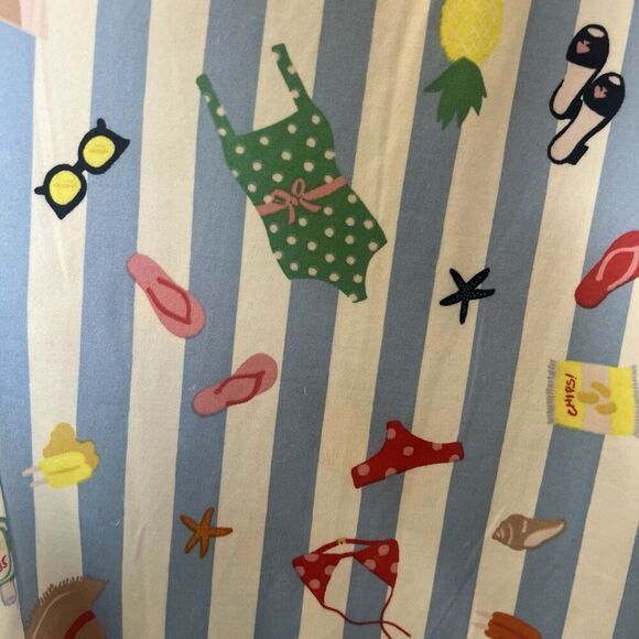 Kate Spade Blue Striped Beach Vacation Pajama PJ Pants - Picture 3 of 6